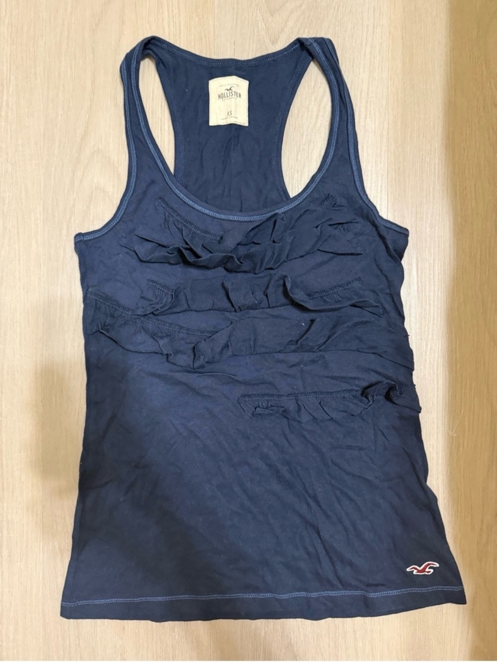 Hollister y2k vintage retro preppy cottagecore 2000s ruffle tank top